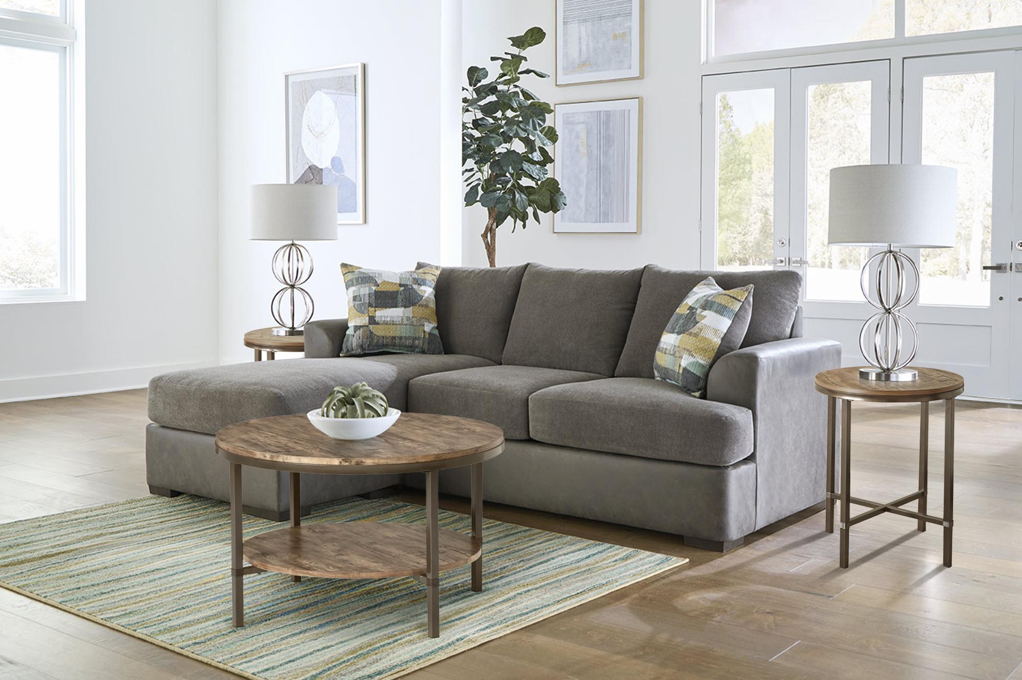 aaron。パープル3個、オークル1個 Rent to Own Woodhaven Envy III Reversible Chaise Sofa at Aaron's